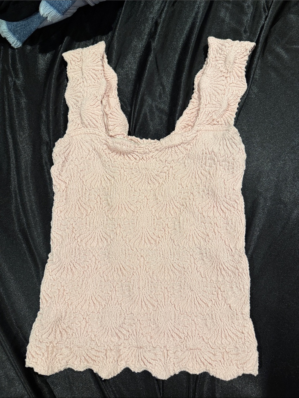 We The Free Blush Pink Smocked Tank Top